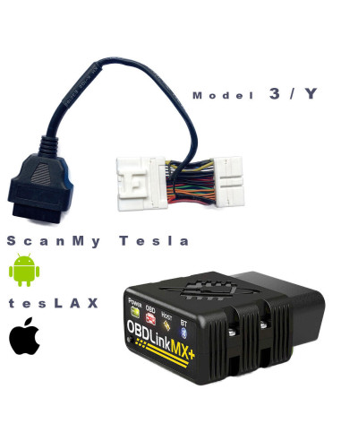 Kit adaptateur Tesla Modelè3 / Y  + OBDLINK MX +